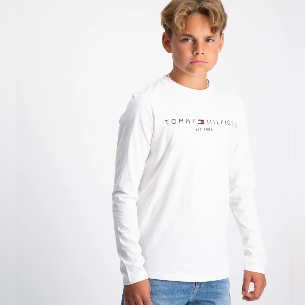 3/$15 Tommy Hilfiger Kids White Cotton Long Sleeve Shirt NWT